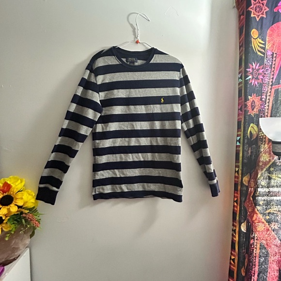 Long Sleeve Striped Polo - Picture 2 of 3